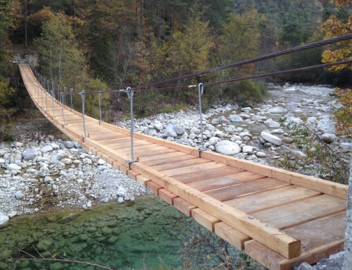 Réalisation d’une Passerelle pietonne en melèze